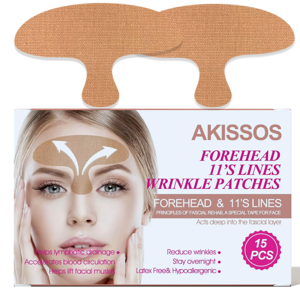 Patch frontal Akissos nocturne, 15 pièces, pose nocturne et lissage visuel potentiel