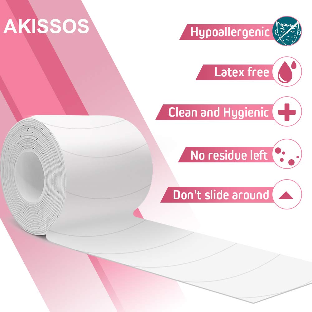 Akissos emballage et rouleaux propres pour patches yeux professionnels.