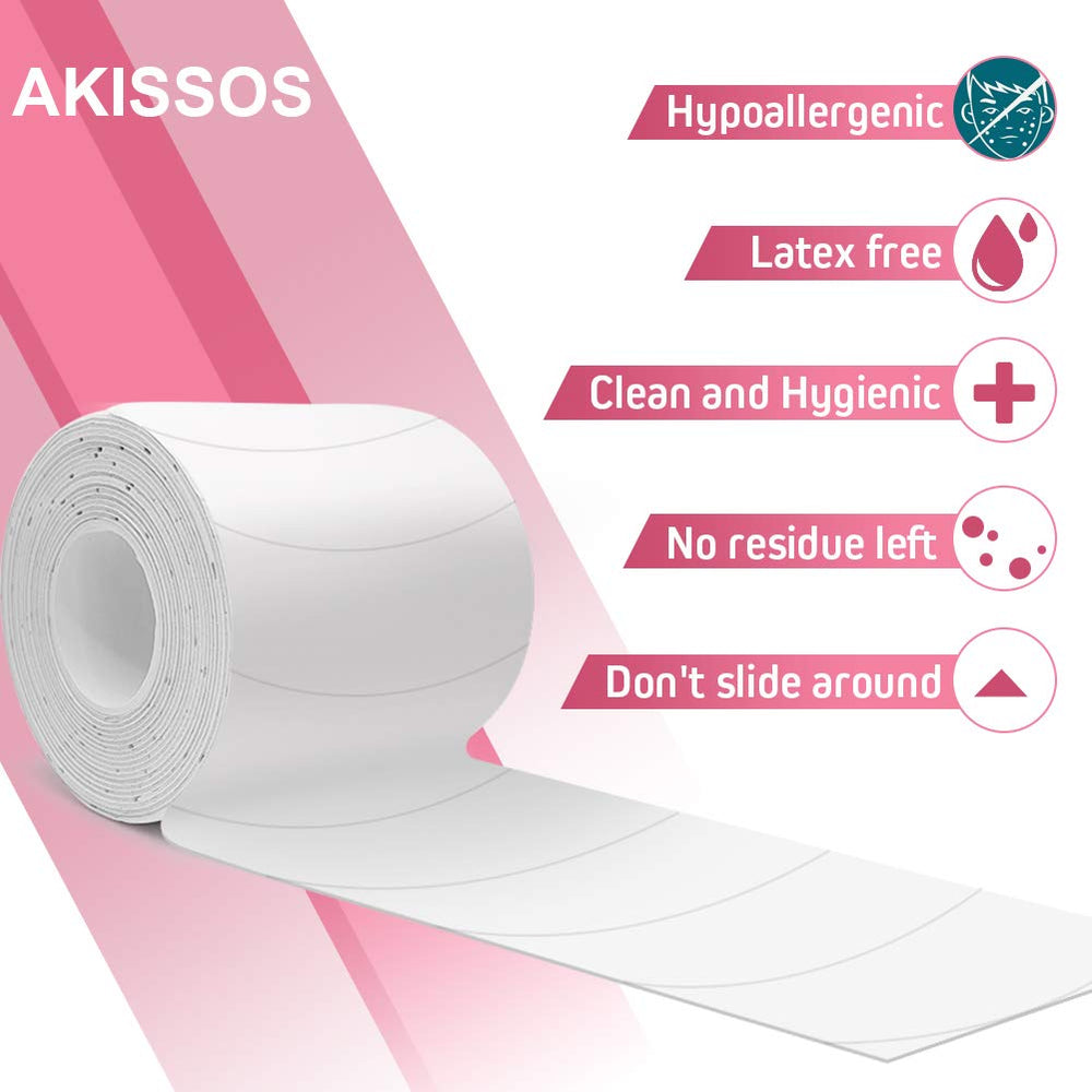 Akissos emballage et rouleaux propres pour patches yeux professionnels.