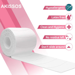 Akissos emballage et rouleaux propres pour patches yeux professionnels.