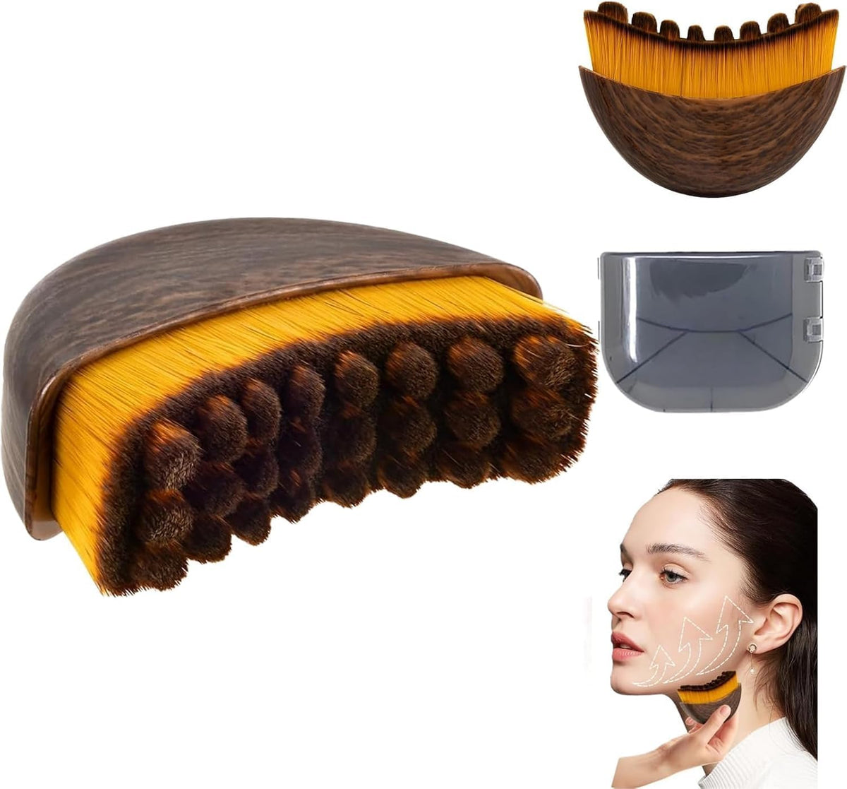 AKRYLIX brosse contour lymphatique du visage – contour plus défini et drainage possible.