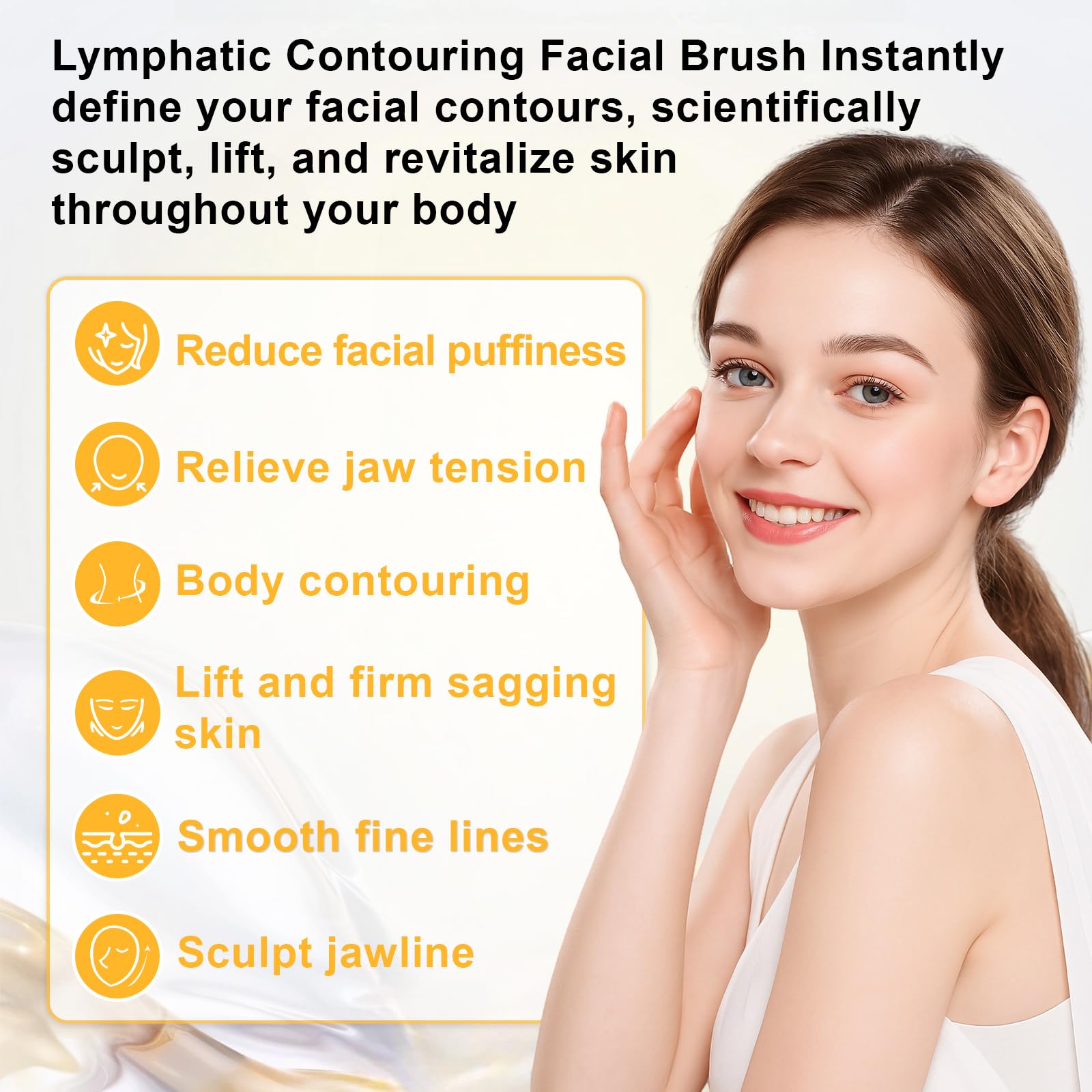 AKRYLIX Dents-peigne alliage zinc lymphatique visage — affine les contours et tonifie