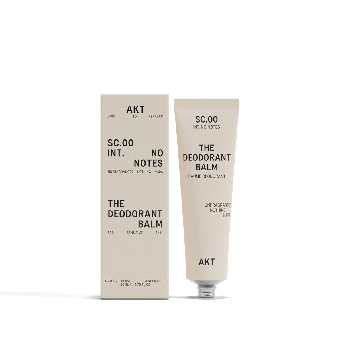 AKT Baume Déodorant – texture crème invisible qui sèche rapidement et protège toute la journée.