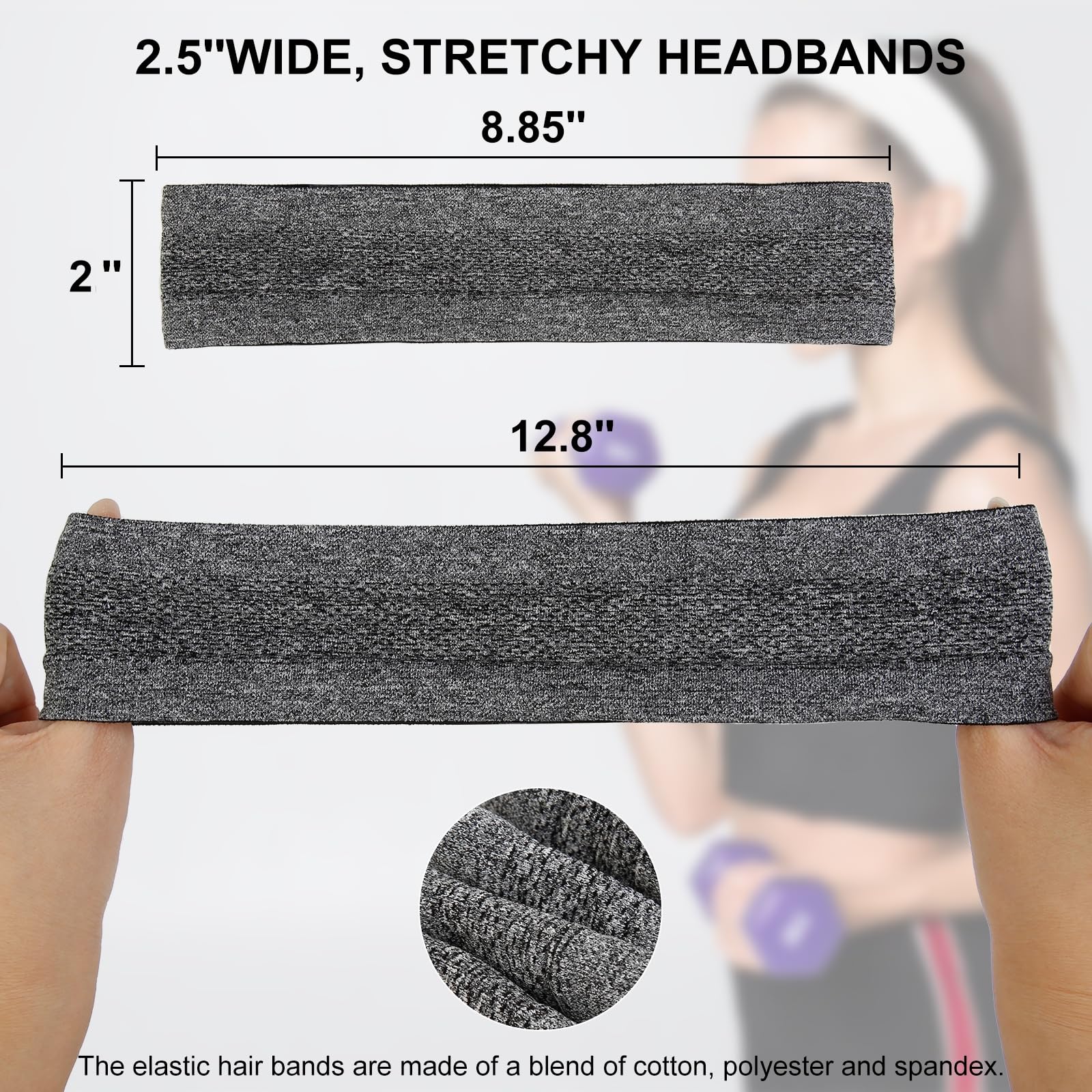 AKTVSHOW bandeau gris léger pour respirabilité lors de longues séances.