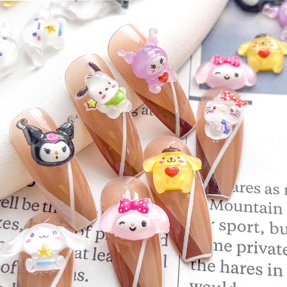 Akutoer chat kawaii charms résine, utilisable pour bricolage bijoux et déco.