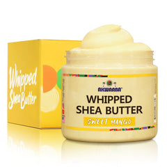 AKWAABA Beurre karité chantilly mangue dans pot, hydratation douce et rapide.