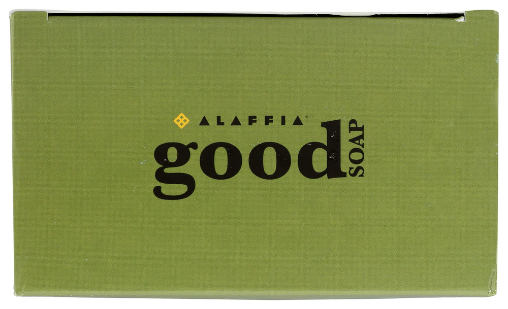 Alaffia barre savon menthe poivree exterieur vert