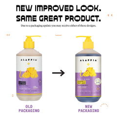 Alaffia mousse légère du shampoing-gel-douche citron-lavande, soin quotidien.
