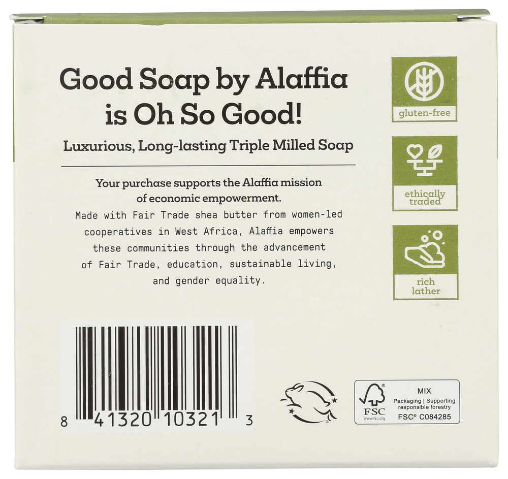 Alaffia detail texture savon menthe poivree cremeuse