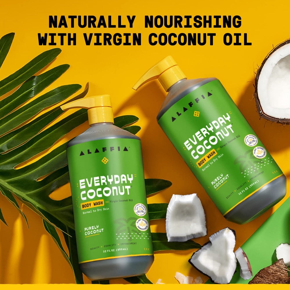 Gel douche vegan et cruelty-free Alaffia Everyday Coconut pour un choix éthique.