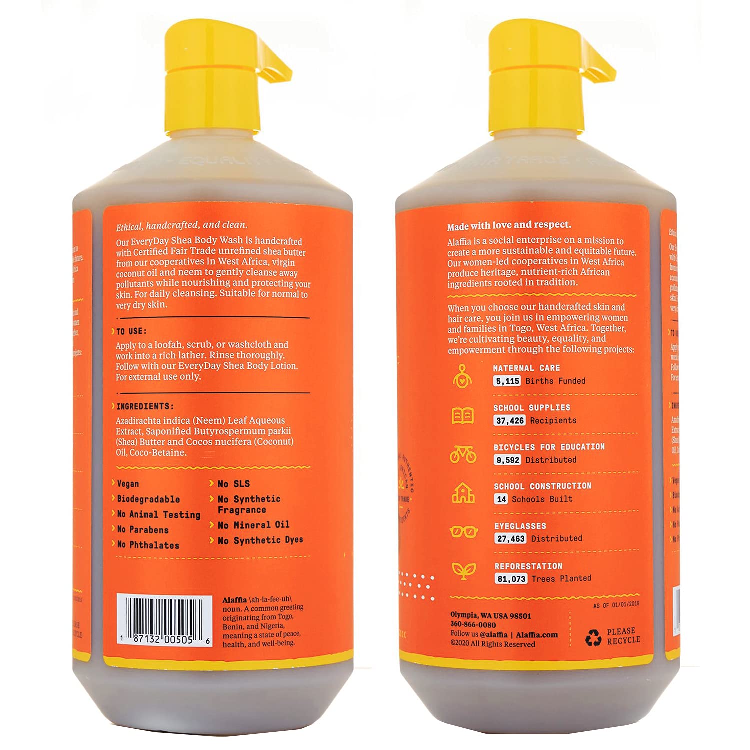 Texture crème du gel douche Alaffia Everyday Shea pour une douceur visuelle.
