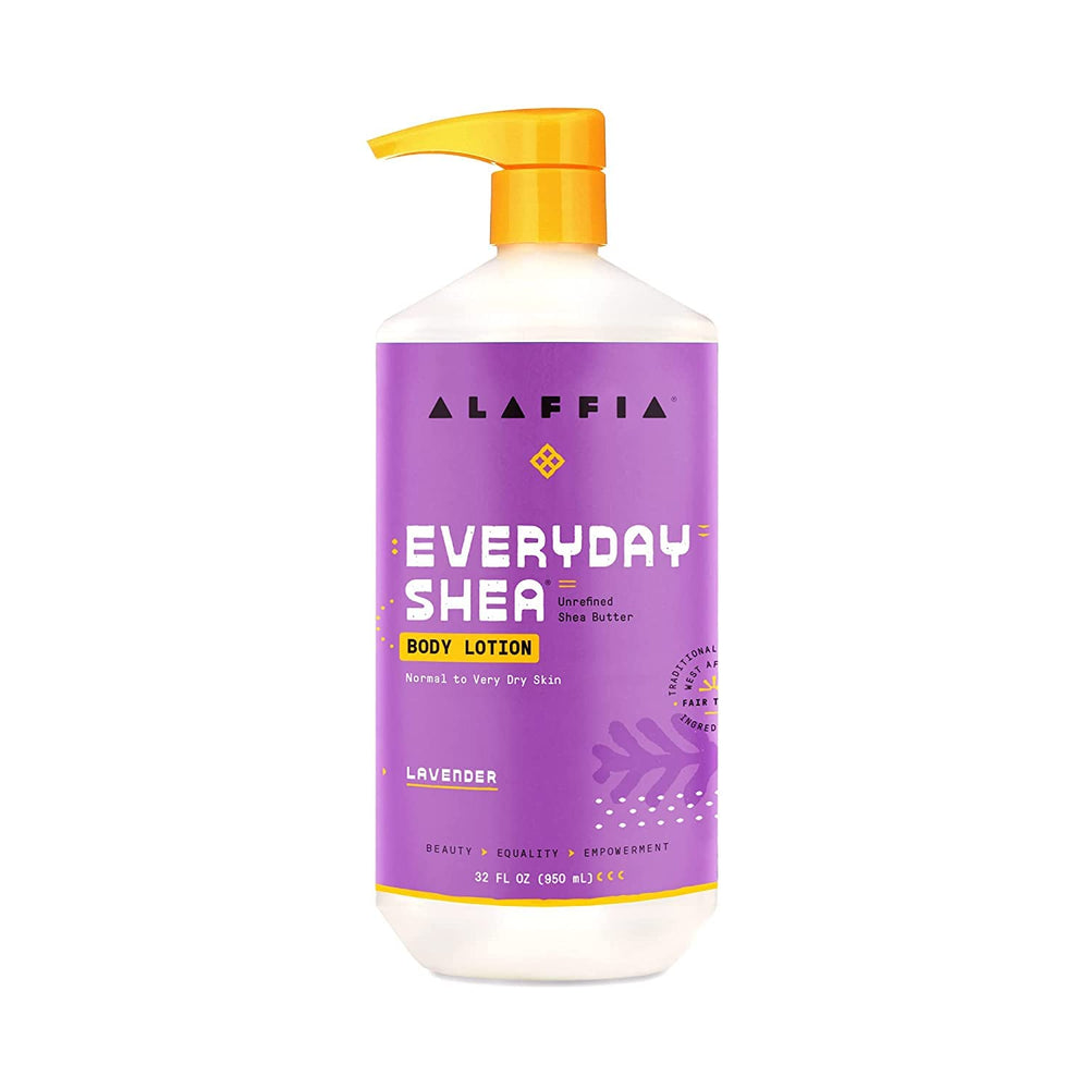 Alaffia lotion corps, emballage recyclable et engagement éthique.