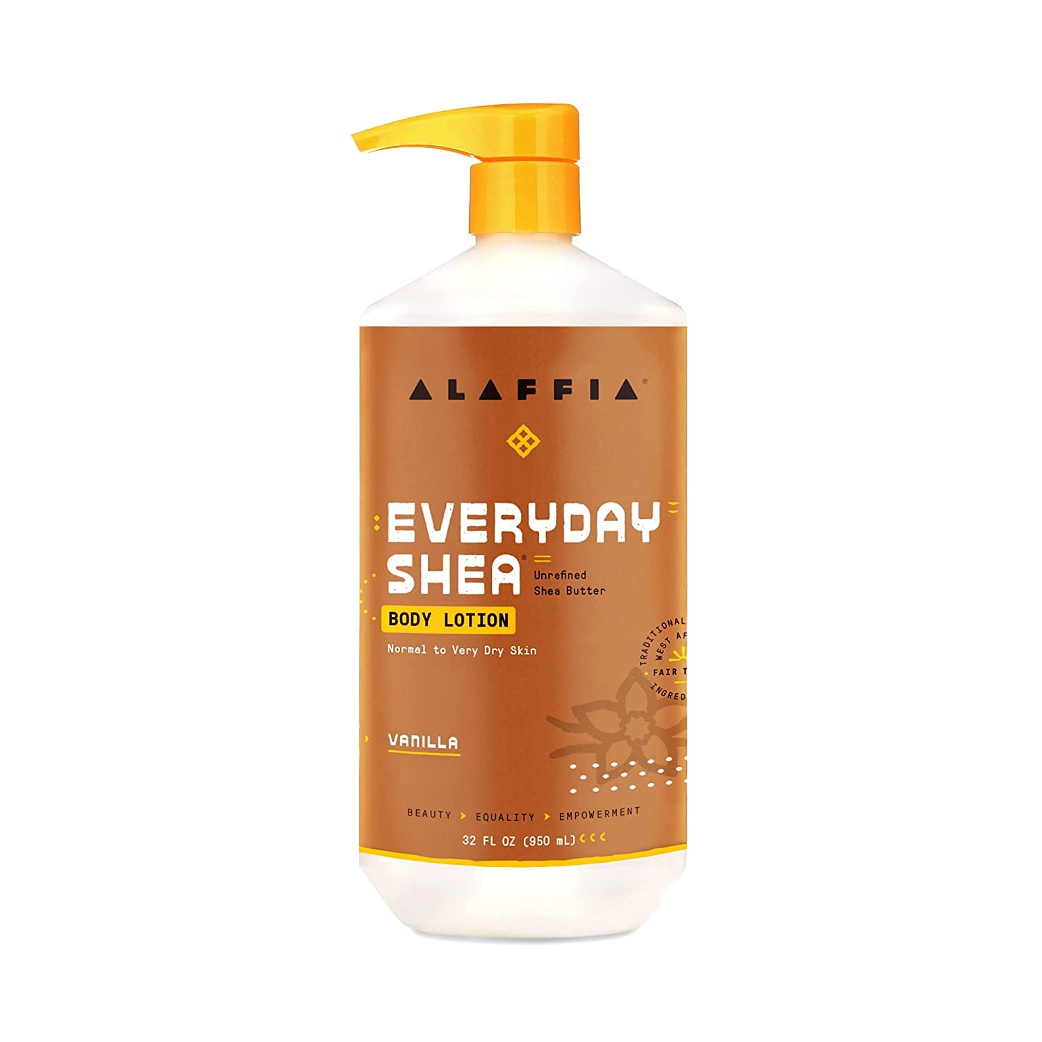 Alaffia Lotion Quotidienne – format 946 ml idéal pour toute la famille.
