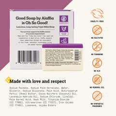 Savon Lavande format trial d'Alaffia, pratique pour les voyages.