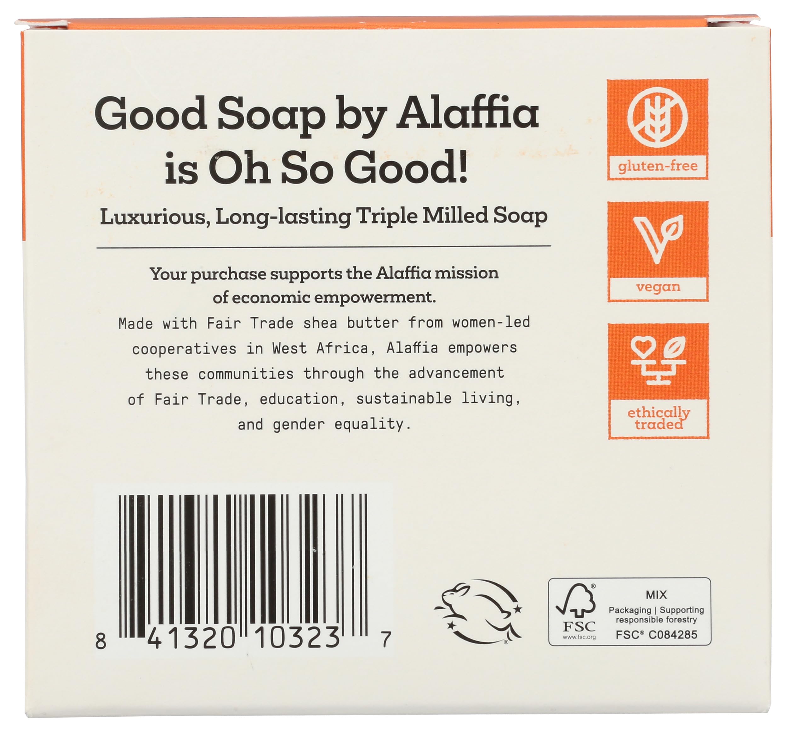 Alaffia savon sans parfum en gros plan, douceur naturelle pour la peau.