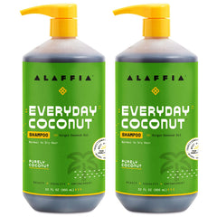 Alaffia EveryDay Noix de Coco - bouteille lumineuse prête pour une routine nourrissante.