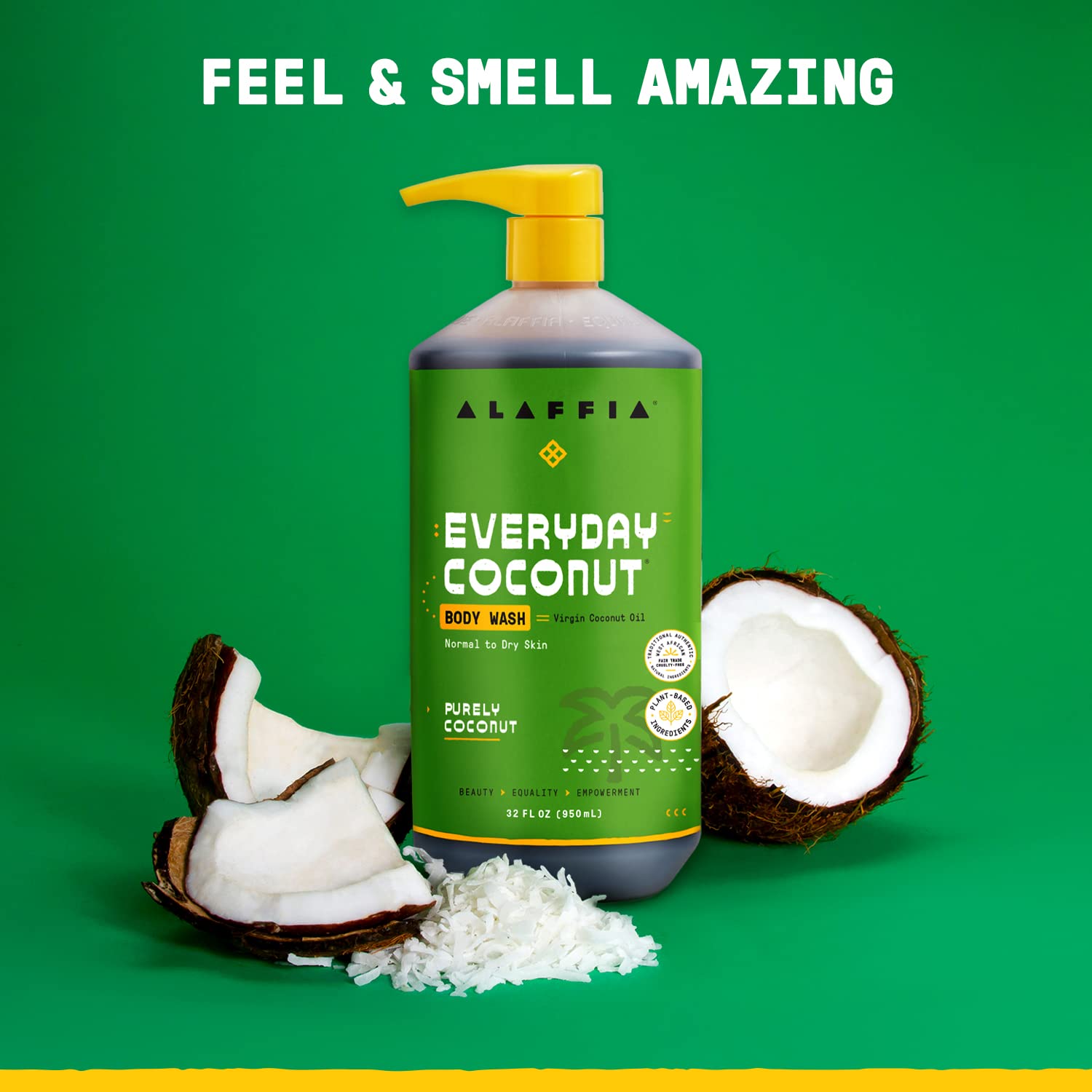 Alaffia EveryDay Noix de Coco - lot de deux bouteilles pour une routine durable.