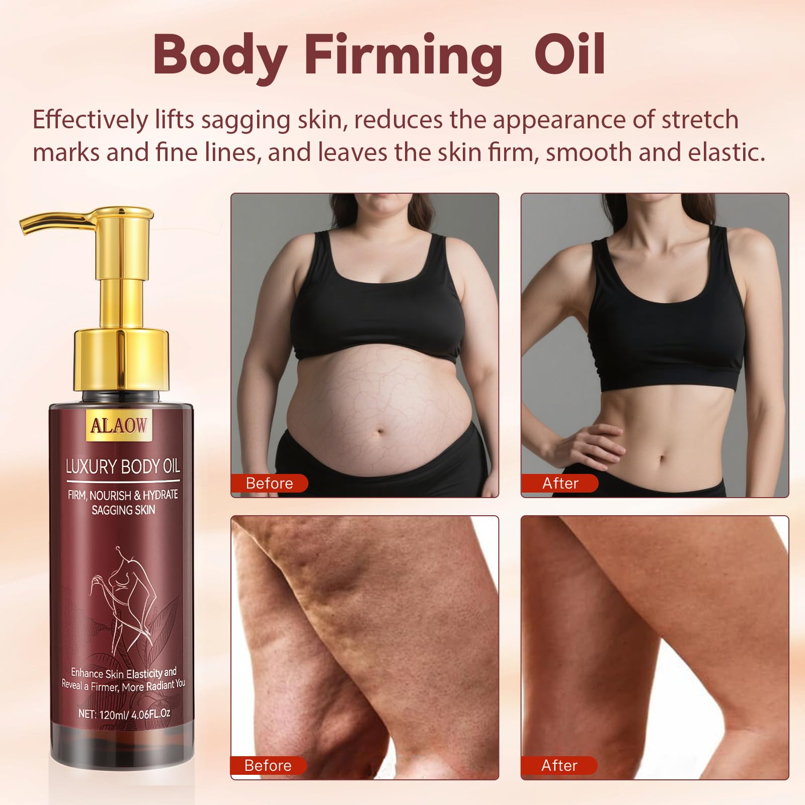 ALAOW Huile raffermissante – jambes tonifiées et silhouette plus ferme