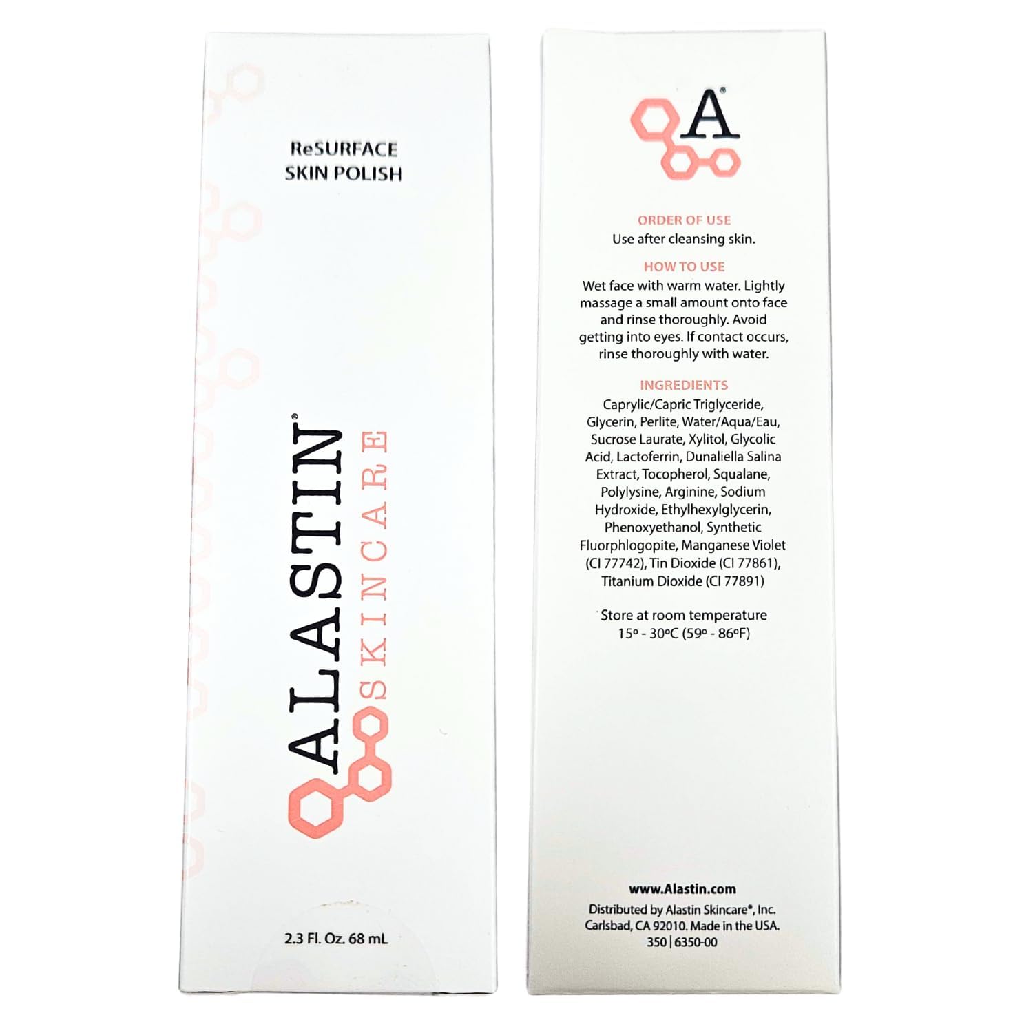ALASTIN ReSURFACE bocal élégant favorise une hydratation pendant l’exfoliation.
