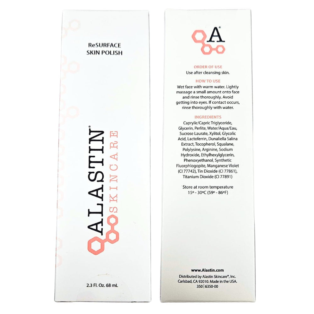 ALASTIN ReSURFACE bocal élégant favorise une hydratation pendant l’exfoliation.