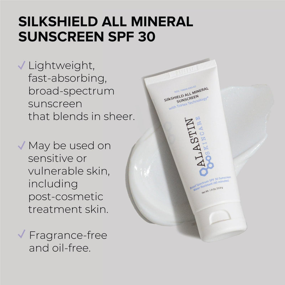ALASTIN SilkSHIELD application quotidienne sur le visage sans parfum.