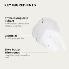 ALASTIN Soothe + Protect texture veloutée post-traitement: sensation douce et nourrissante sur la peau.