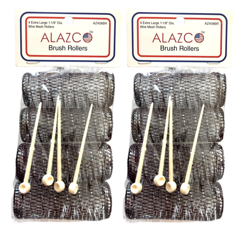 ALAZCO rouleaux-cheveux vintage XL ensemble pour boucles volumineuses et naturelles.