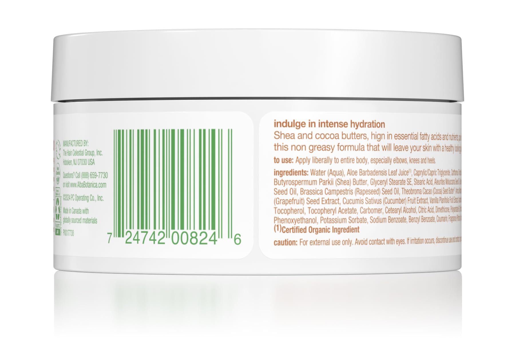 Texture onctueuse du beurre fouetté Alba Botanica pour peau douce