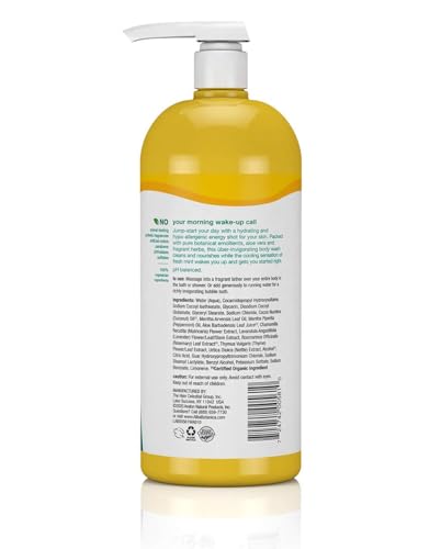 Flacon Alba Botanica, gel menthe scintillante, utilisable au bain et à la douche.
