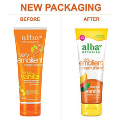 Texture riche de la crème de rasage Alba Botanica Mango Vanilla rend le rasage plus fluide et nourrissant.