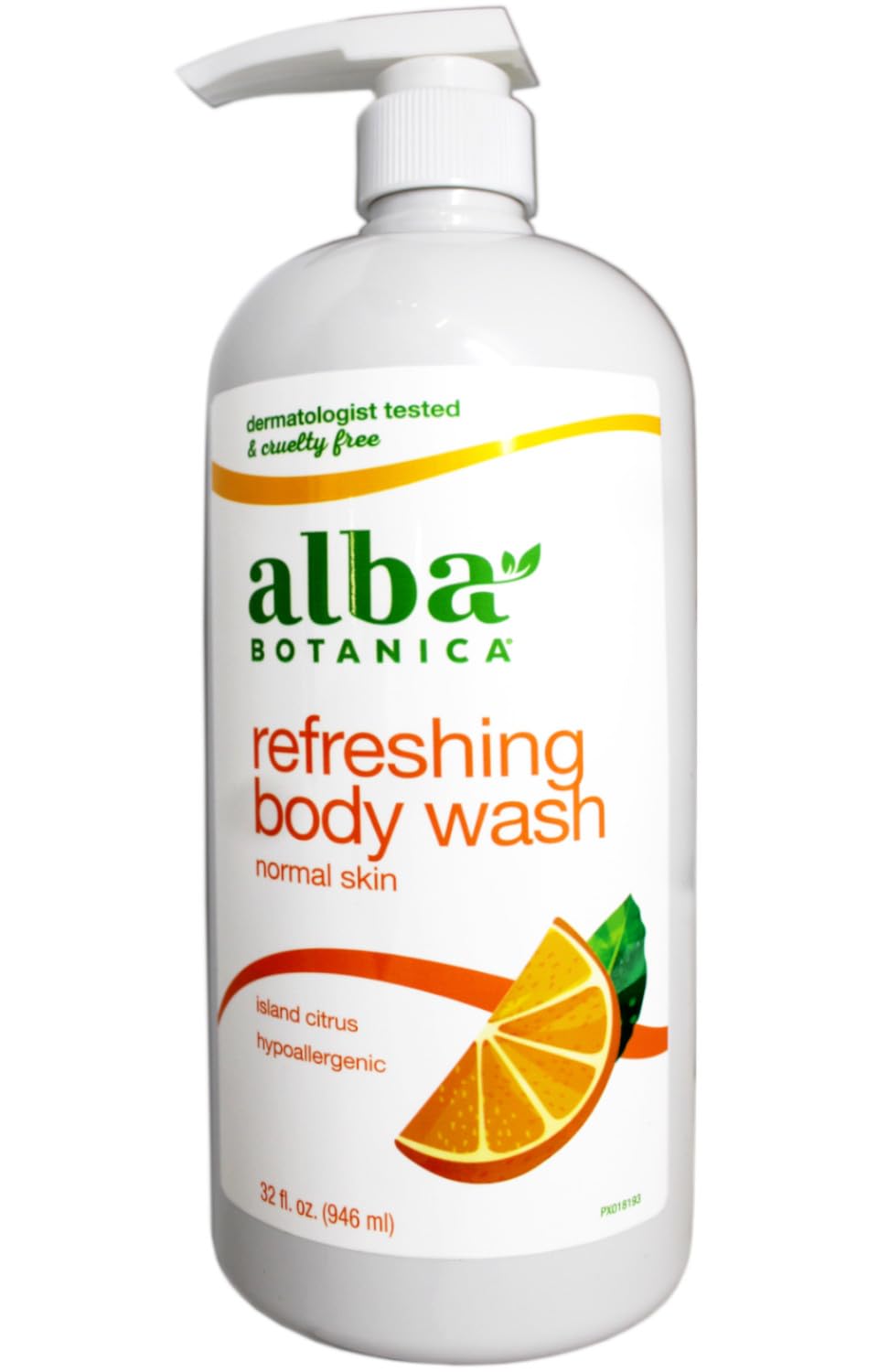 Alba Botanica Gel Douche Island Citrus: bouteille hydratante pour peau sèche.