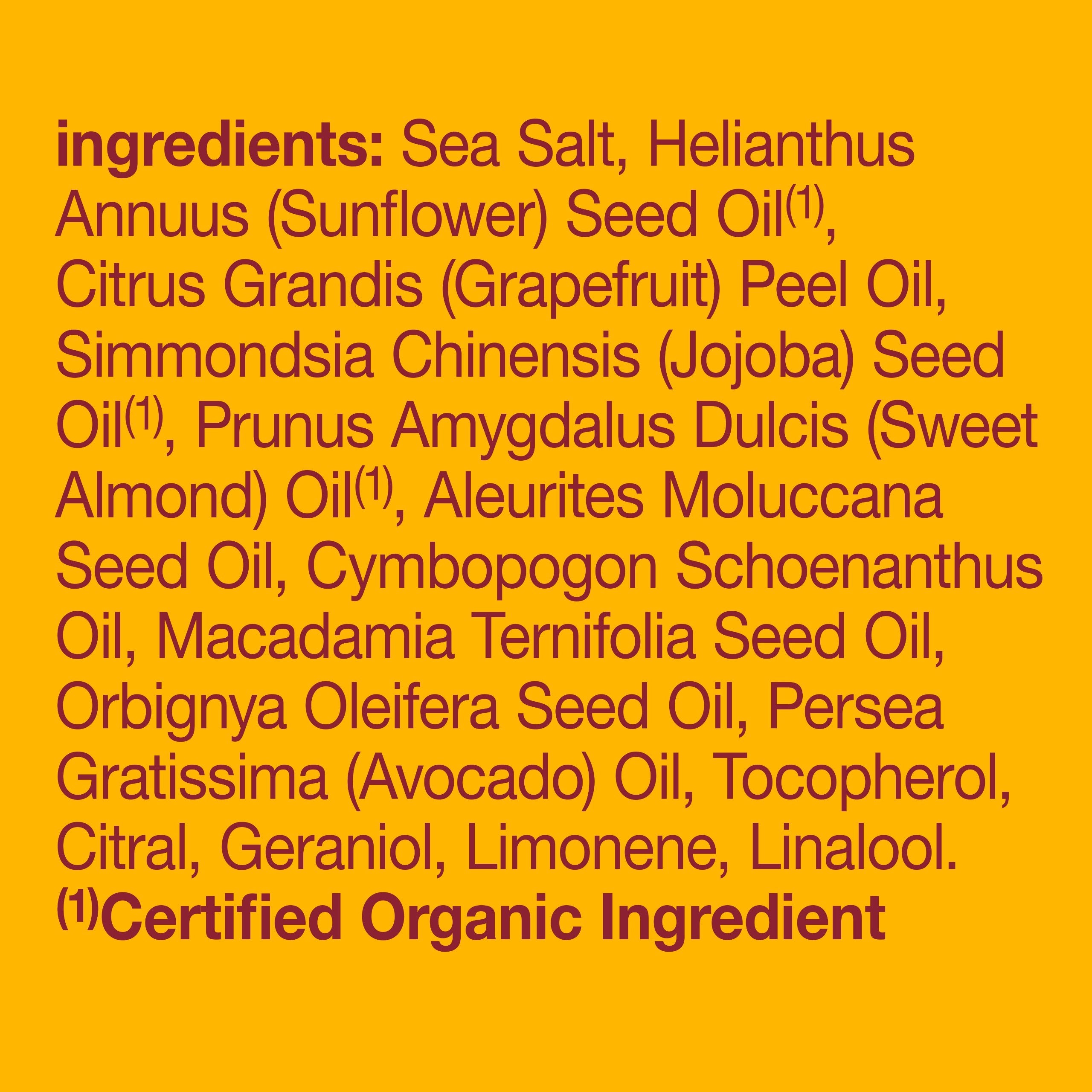 Huile macadamia Alba Botanica offrant douceur et nutrition après exfoliation.