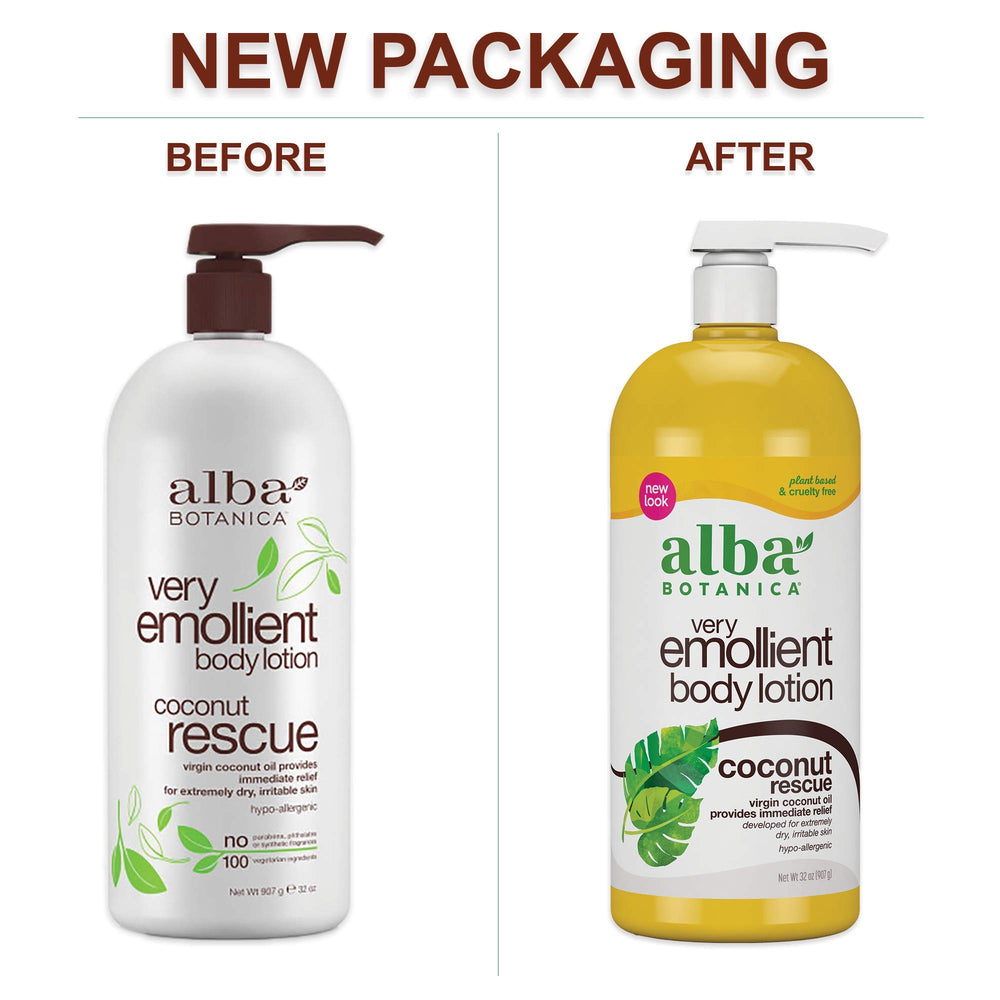 Ingrédients naturels d’Alba Botanica: huile de coco vierge et lait de coco pour hydrater.