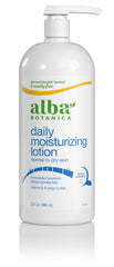 Lotion Alba Botanica, flacon 32 oz, hydratation durable pour la peau.