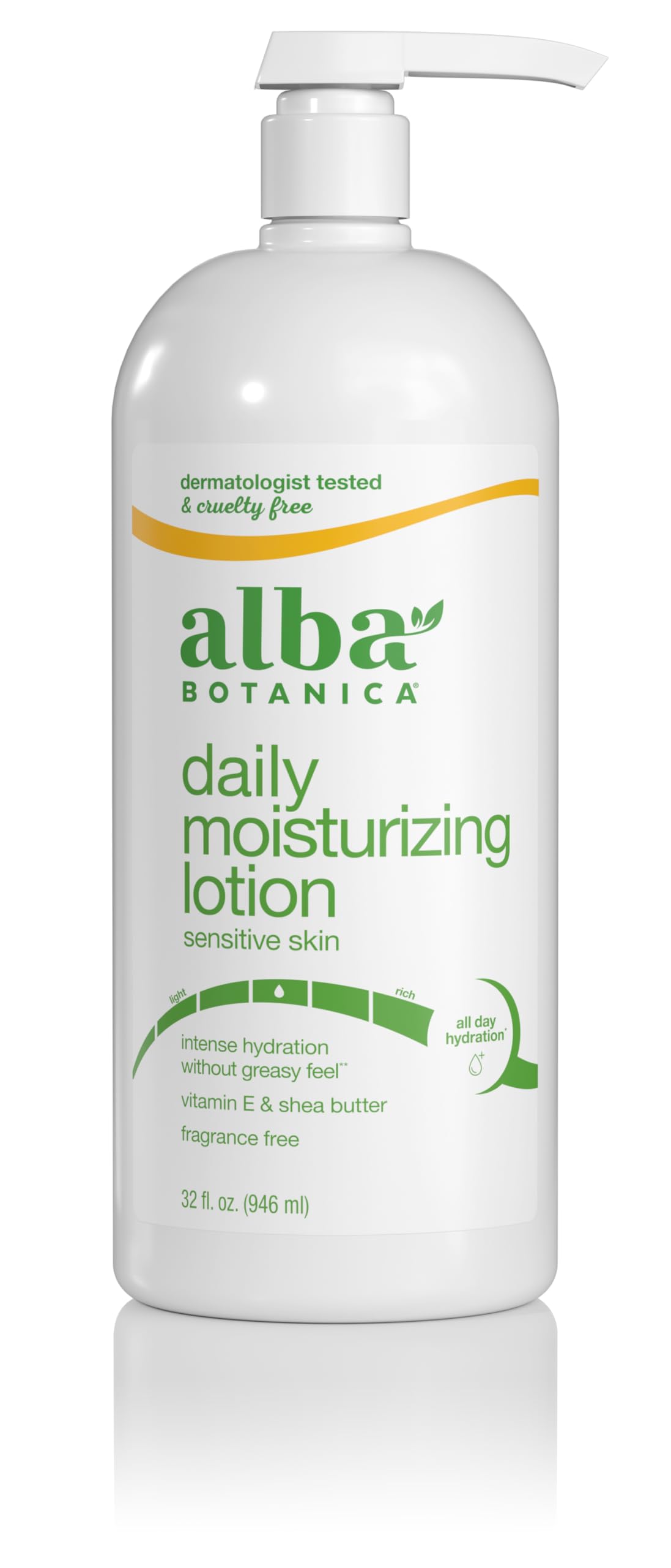 Lotion Alba Botanica Quotidienne - bouteille, hydratation douce pour peau sensible.