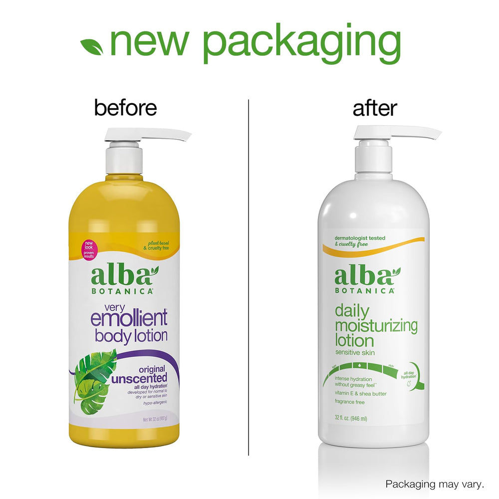 Soin corps entier Alba Botanica, peau douce après la douche.