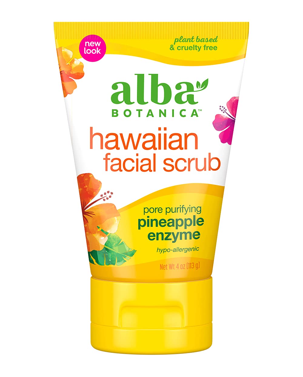 Alba Botanica Scrub Visage Hawaii – bouteille purifie les pores et offre éclat.