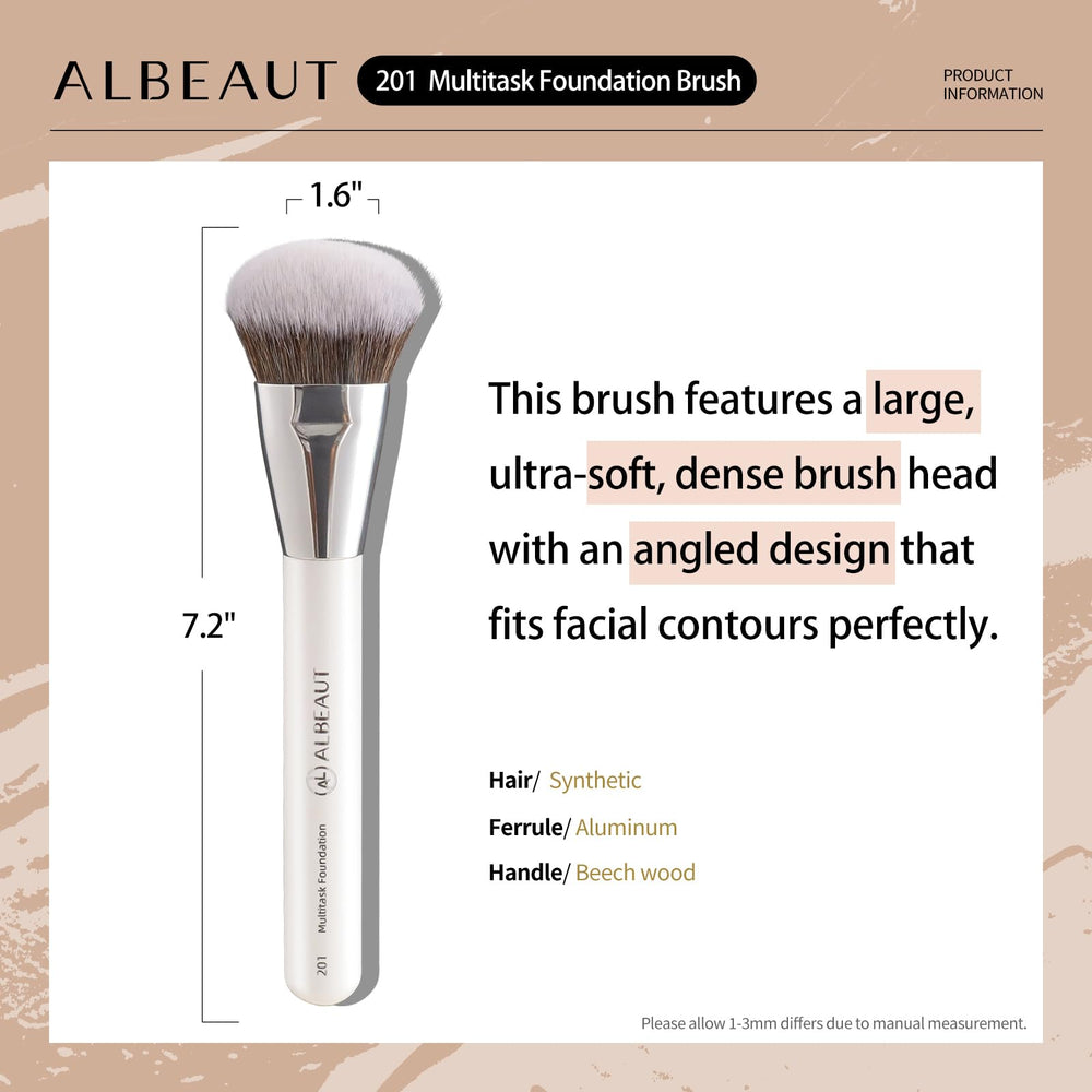 ALBEAUT 201 brosse application rapide et précise des produits teint.