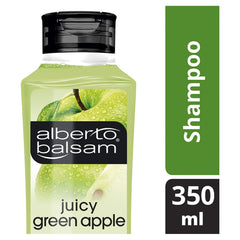 Mousse généreuse avec Alberto Balsam Juicy Green Apple, expérience de lavage douce et efficace.