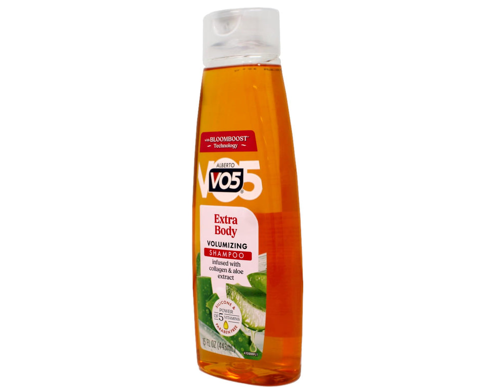 Complexe pro‑vitamine d’Alberto VO5 Extra Body pour le corps et brillance.