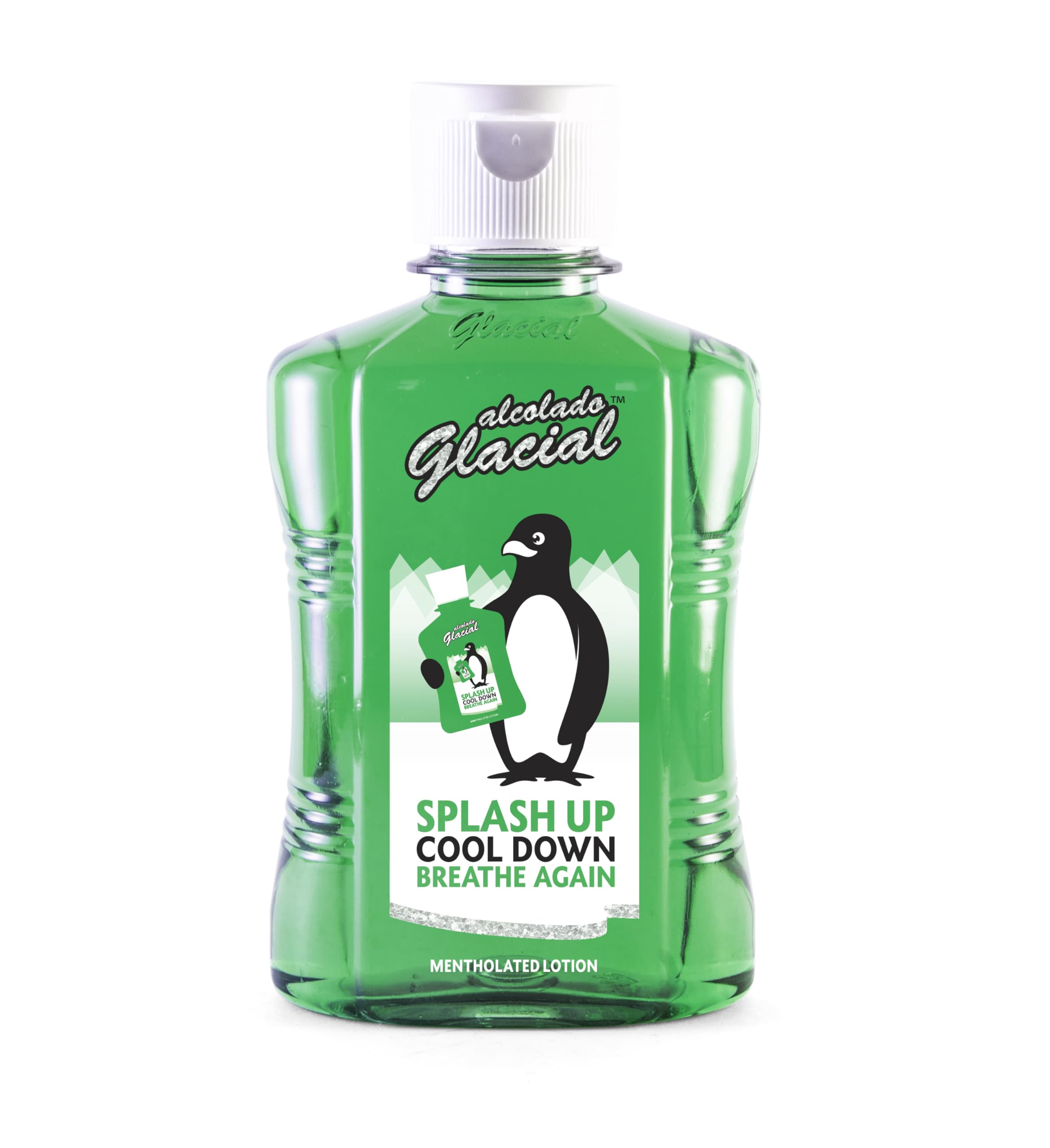 Texture légère sur peau avec Alcolado Glacial Mentholé Splash
