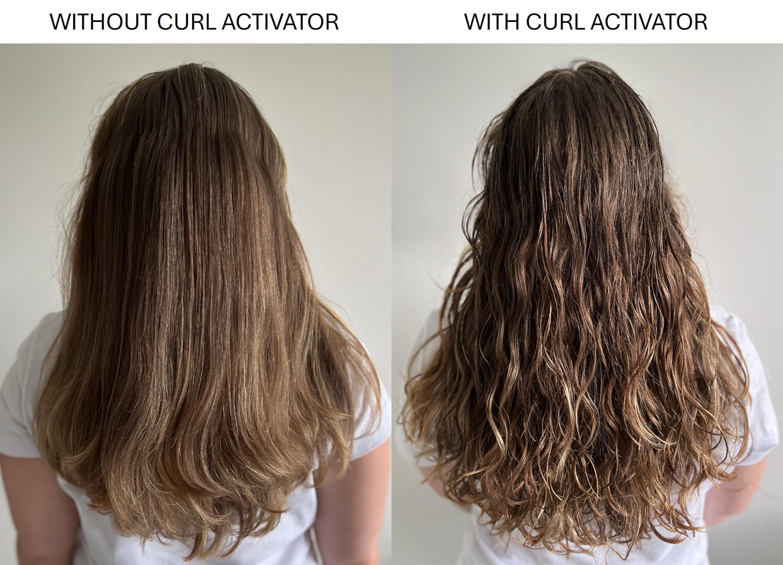 Application of Alcove Curl Activator between hands before styling