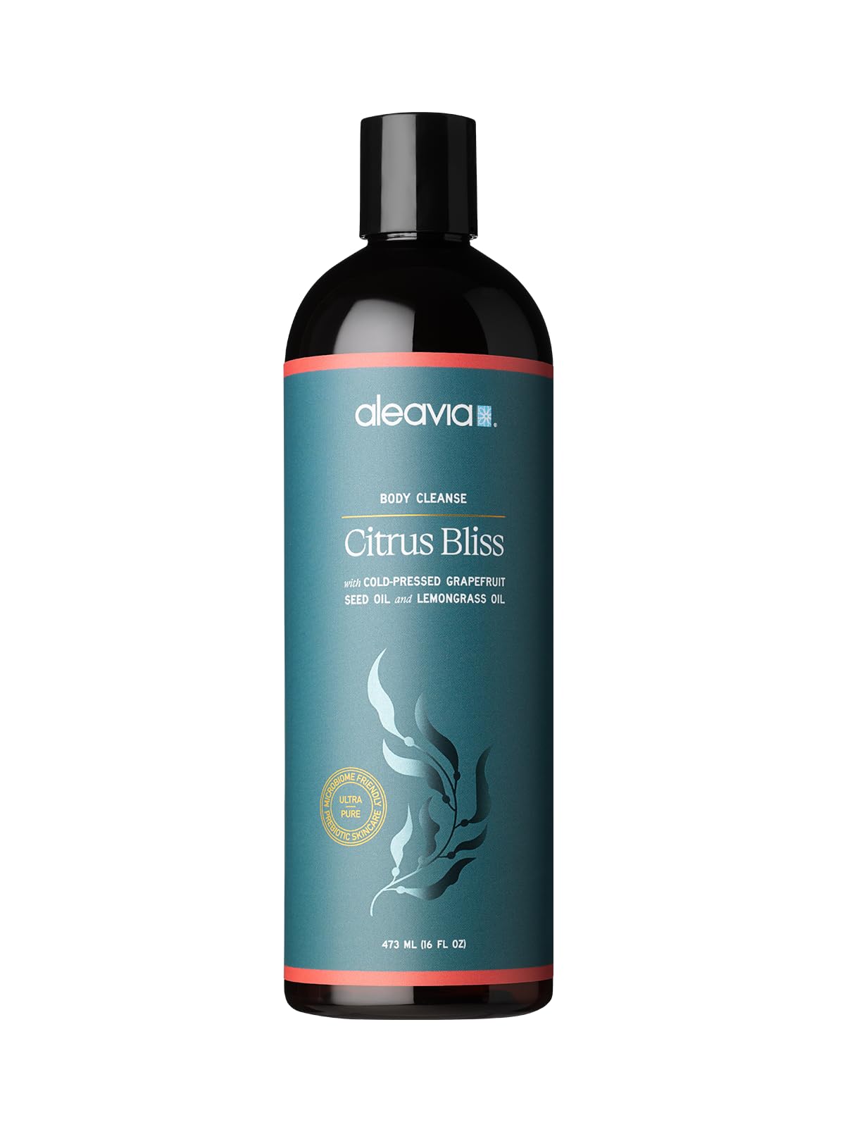 Aleavia Citrus Bliss: bouteille présentation, formule prébiotique pour équilibre cutané