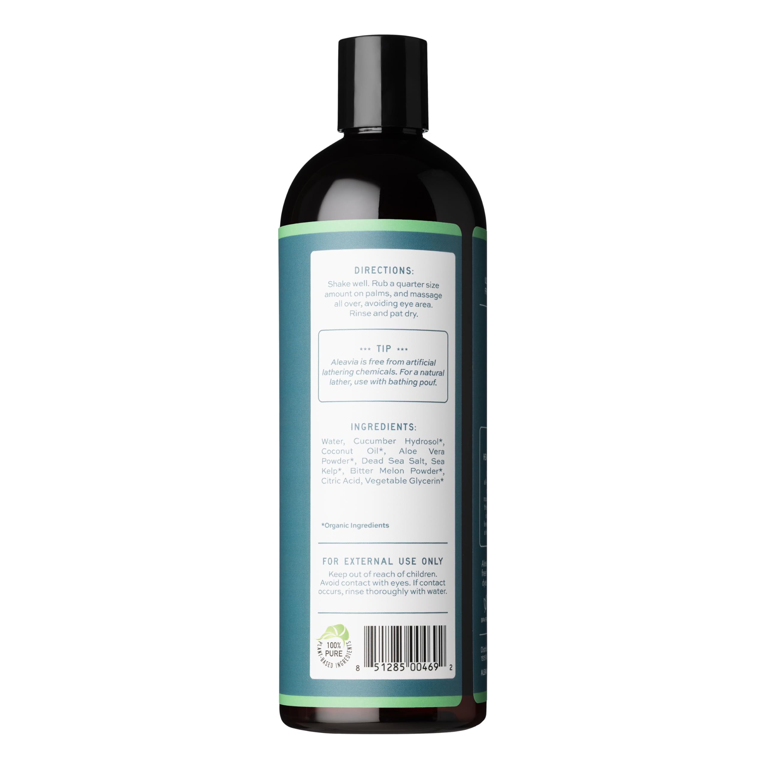 Texture gel crèmeuse d Aleavia nettoyant corps prébiotique pour une application douce.