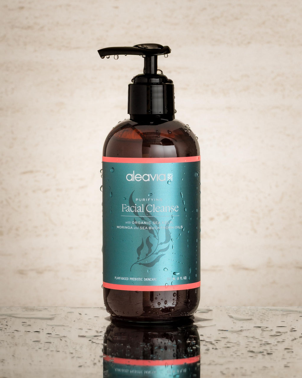 Aleavia Purifying Facial Cleanse – packaging écologique et informatif pour votre routine.