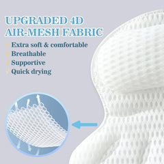 Aleponna oreiller bain adaptable tout type de baignoire pour un confort universel.