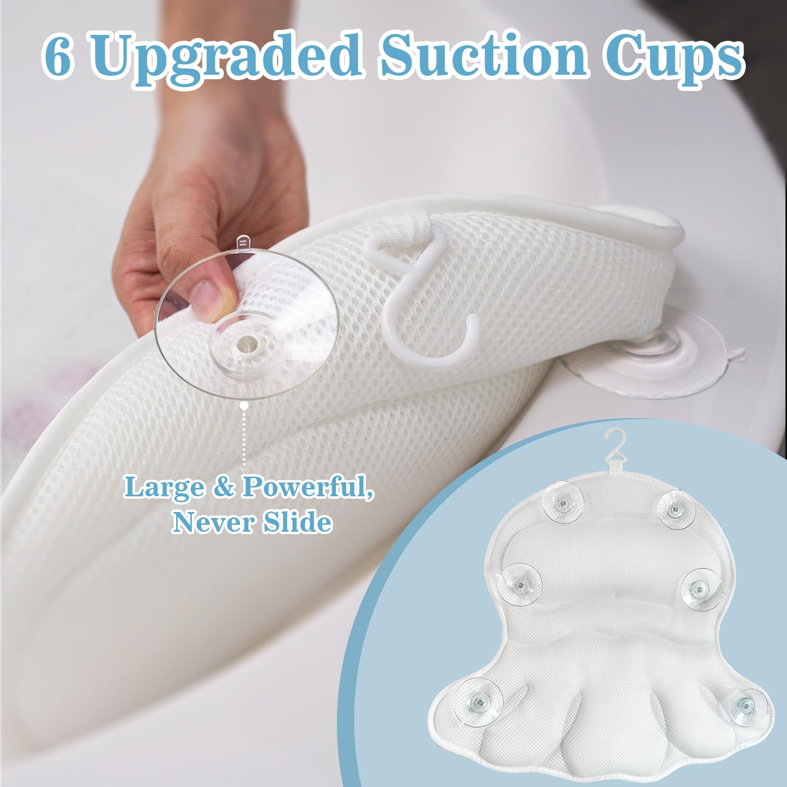 Aleponna ventouses anti-glisse assurant un maintien optimal pendant le bain.