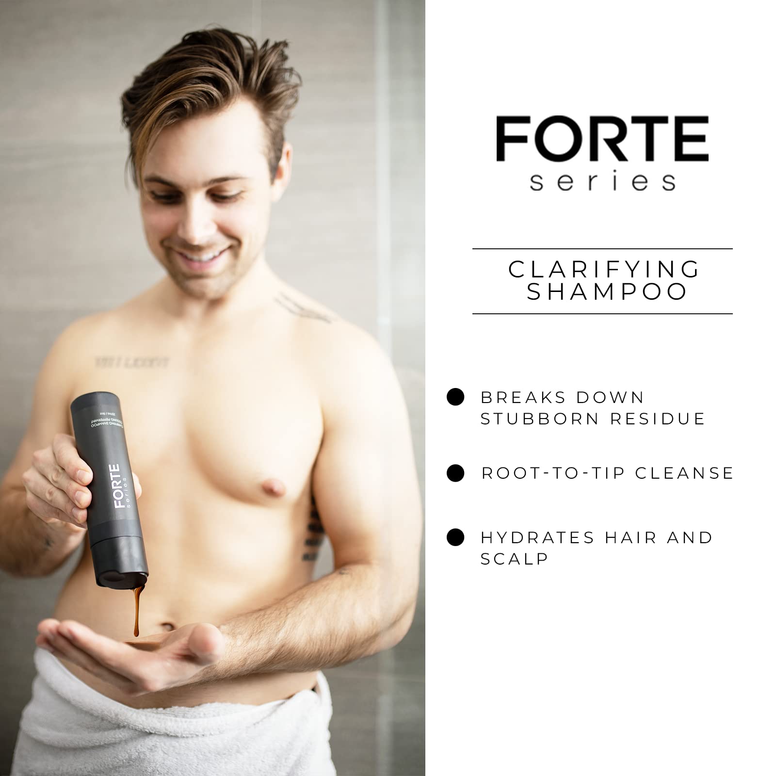 Alex Costa Forte Series bottle rinse demonstrating residue removal and fresh feel.