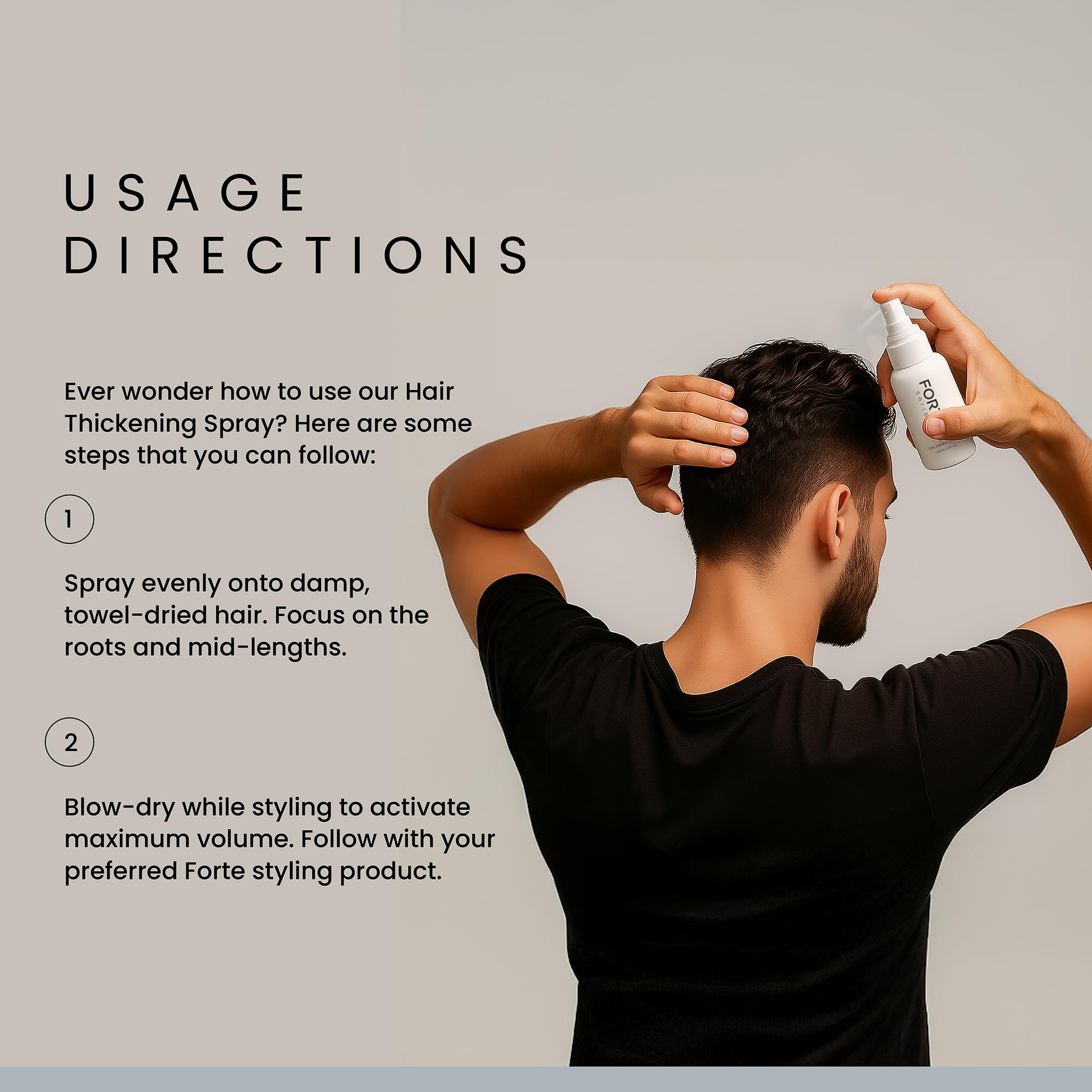 Alex Costa Forte Series – démonstration coiffure homme pour un look volumineux.
