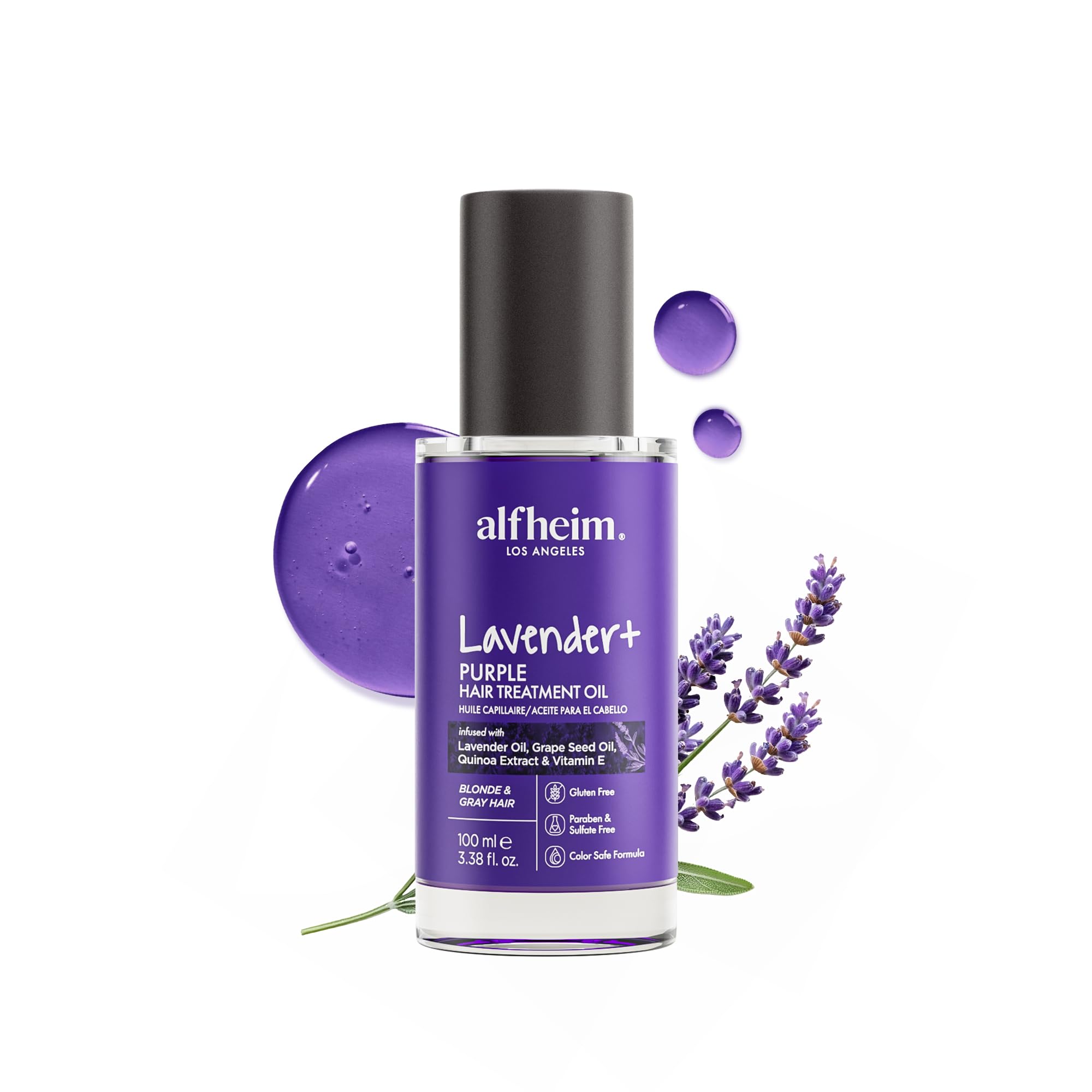 ALFHEIM Lavande huile, bouteille: brillance éclatante et neutralisation du jaunissement